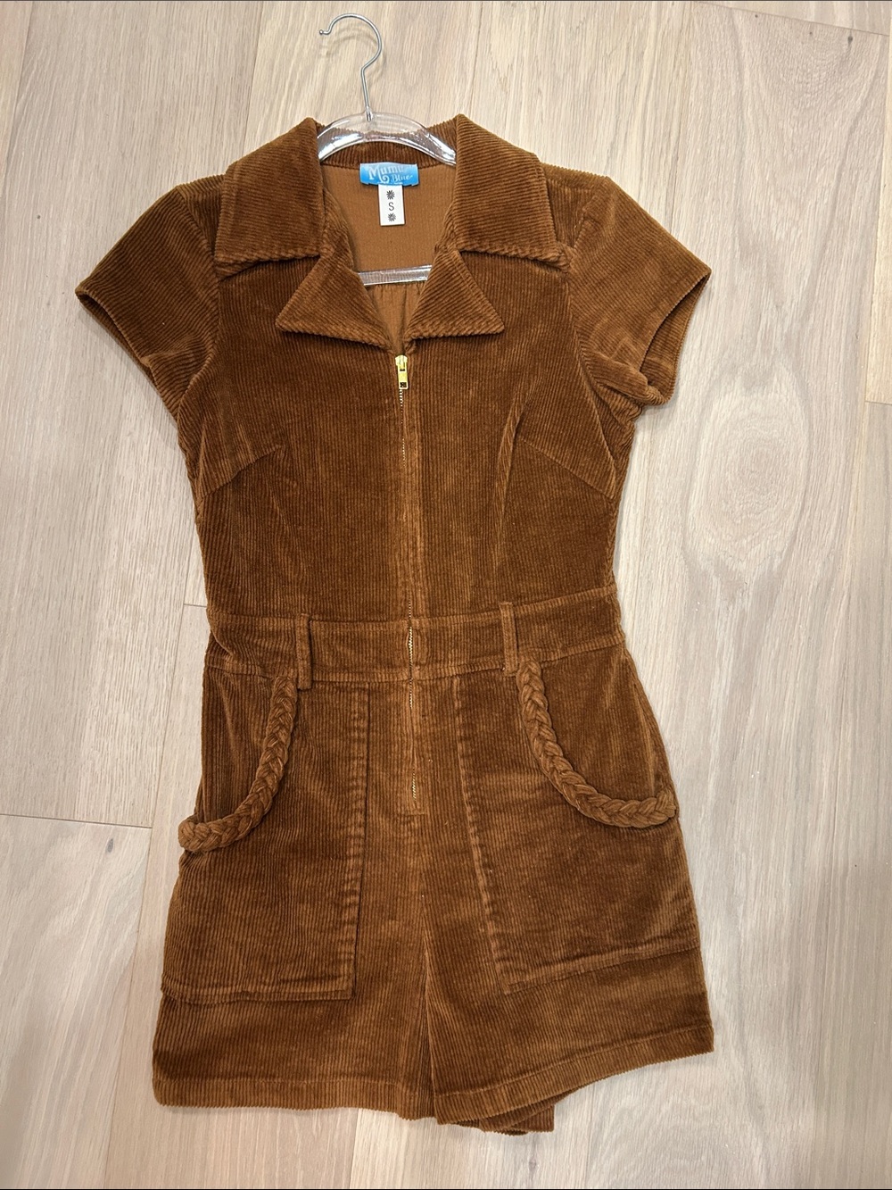 SHOW ME YOUR MUMU | Outlaw Saddle Brown Corduroy Romper